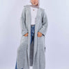 Hooded Wool Cardigan - Grey