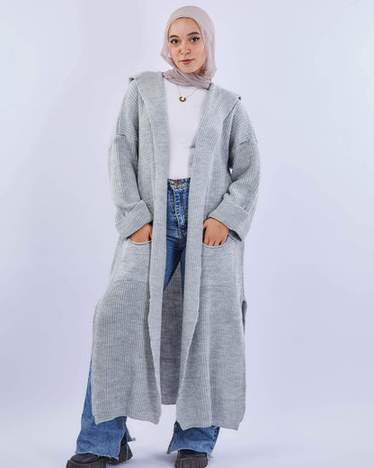 Hooded Wool Cardigan