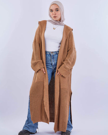 Hooded Wool Cardigan