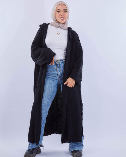 Hooded Wool Cardigan