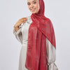 Shimmery Chiffon Scarf - Red