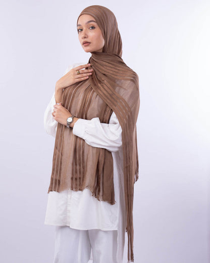 Satin Striped Kuwaiti Scarf