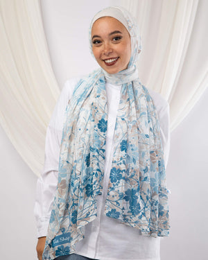 Chi Chi Slim Chiffon Scarf Soft Lightweight Designs | Tie Shop | Antique White