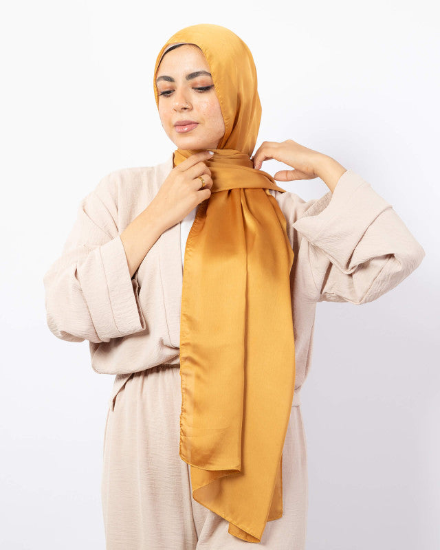 Tie Shop | Plain Satin Scarf	طرحة ستان - ايشارب ستان