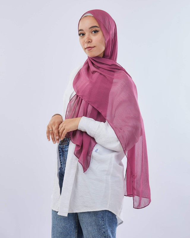 Tie Shop | Plain Crinkled Chiffon طرحة شيفون سادة  