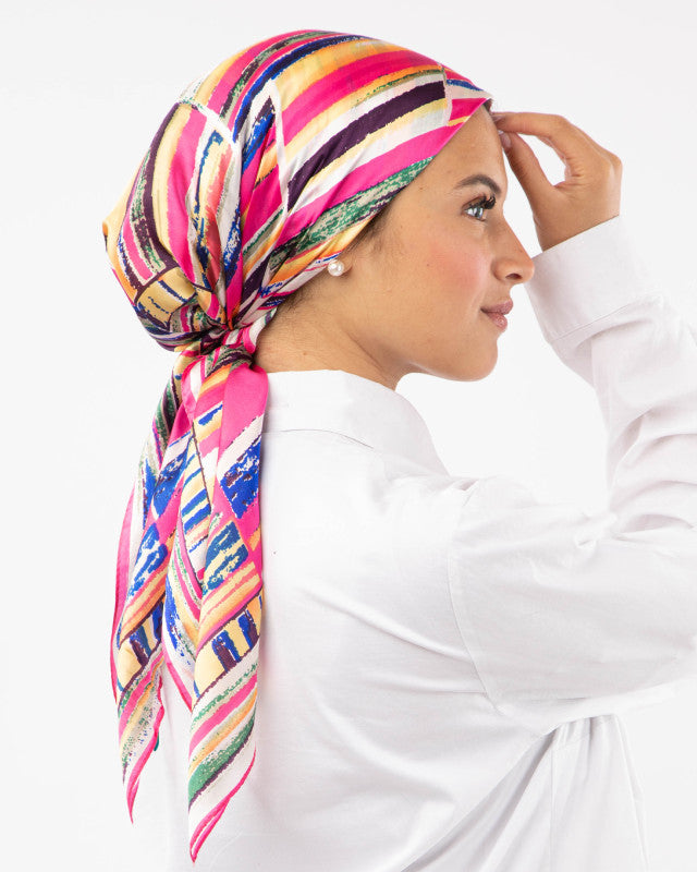 Tie Shop | Square Silk Satin Scarf	ايشارب حرير مربع