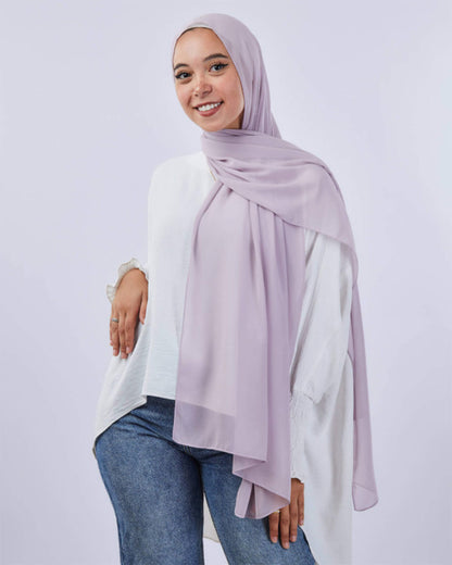 Tie Shop | Blush Pink	طرحة شيفون سادة - ايشارب شيفون سادة