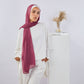Tie Shop | Plain Wide Crinkled Chiffon | طرحة شيفون سادة - ايشارب شيفون سادة 