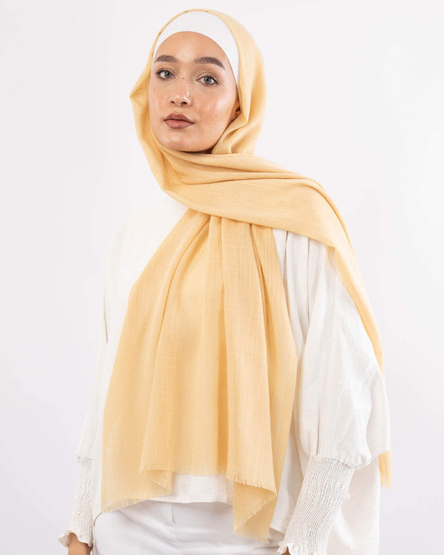 Plain Linen Scarf	طرحة قطن  - ايشارب قطن