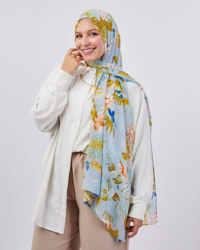 Tie Shop | Printed Crepe Chiffon	طرحة شيفون - ايشارب شيفون