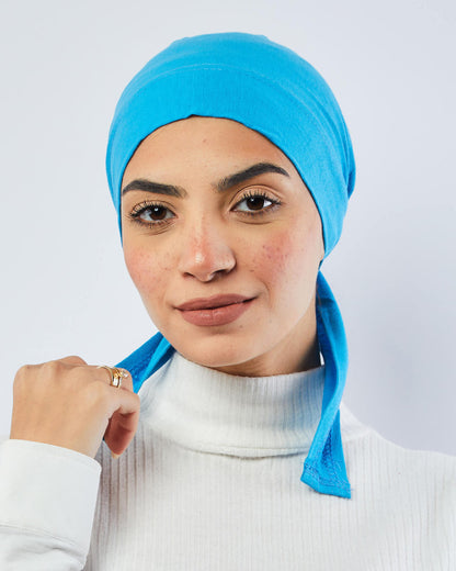 Tie Shop | Cotton Bonnet With Ribbon	بونية قطن  - بونية تحت الطرحة - بونية تحت الحجاب - بونية تحت الايشارب