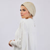 Crinkled Turban - Light Beige
