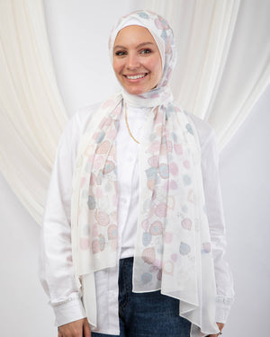Tie Shop | Autumn Leaves	Chi-Chi Chiffon/Crepe scarf طرحة شيفون - ايشارب شيفون