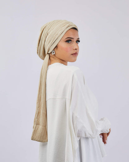 Tie Shop | Crinkled Turban With Ribbon تربون كوريشة