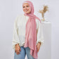 Tie Shop | Plain Wide Crinkled Chiffon | طرحة شيفون سادة - ايشارب شيفون سادة 
