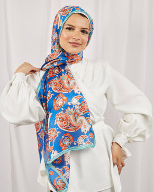 Tie Shop | Paisly Sea طرحة حرير - ايشارب حرير