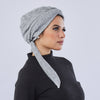 Warmy Turban With Ribbon - Grey