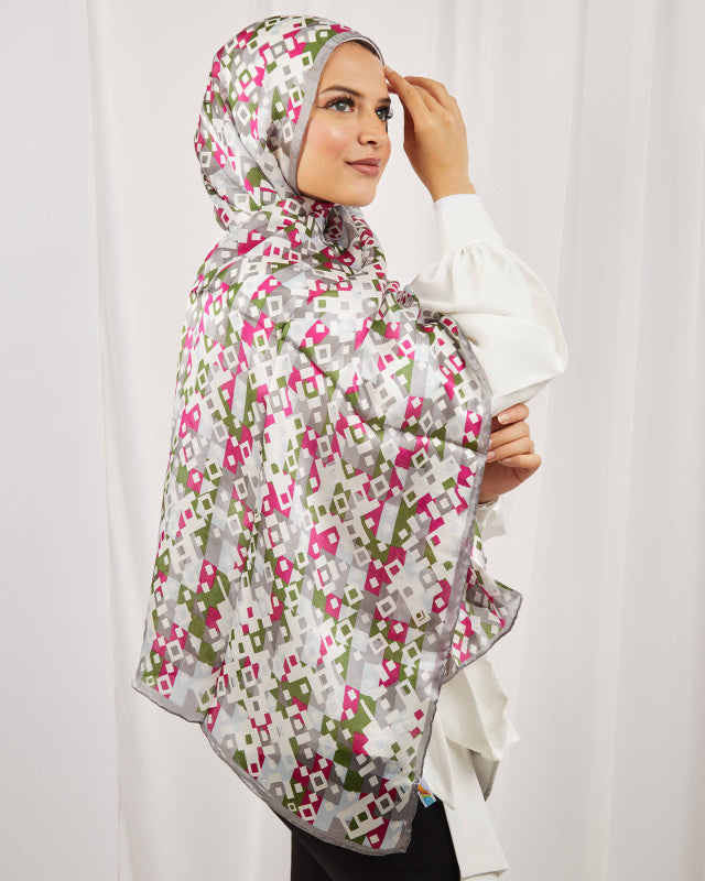 Tie Shop | Snow Crystals طرحة حرير- ايشارب حرير