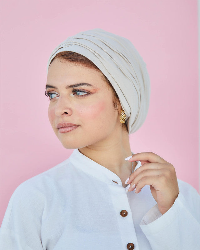 Tie Shop | Pleated Cotton Turban	تربون قطن  - تربون قطن