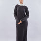 Tie Shop | Ribbed Basic Dress فستان طويل قطن