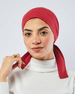 Tie Shop | Cotton Bonnet With Ribbon	بونية قطن  - بونية تحت الطرحة - بونية تحت الحجاب - بونية تحت الايشارب