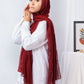 Tie Shop | Plain Wide Crinkled Chiffon | طرحة شيفون سادة - ايشارب شيفون سادة 