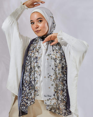 Tie Shop | Black Beauty طرحة شيفون - ايشارب شيفون