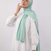 Cotton Lycra Scarf - Light Green