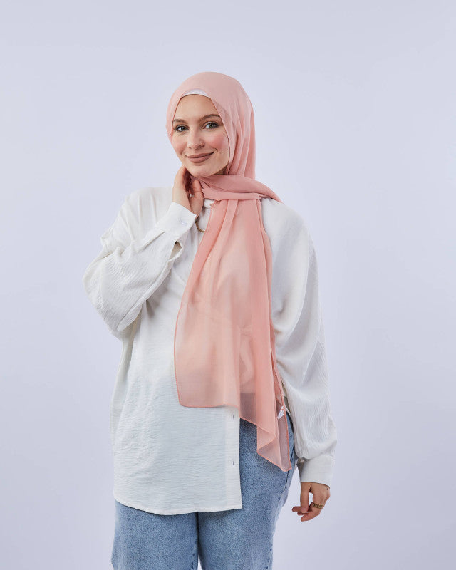 Tie Shop | Plain Crinkled Chiffon طرحة شيفون سادة  