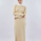 Tie Shop | Ribbed Basic Dress فستان طويل قطن