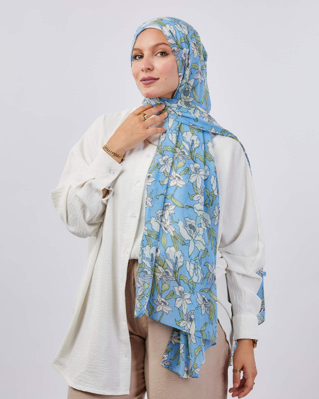 Tie Shop | Printed Crepe Chiffon	طرحة شيفون - ايشارب شيفون