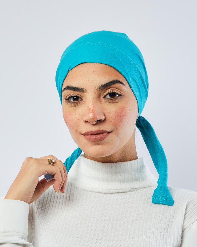 Tie Shop | Cotton Bonnet With Ribbon	بونية قطن  - بونية تحت الطرحة - بونية تحت الحجاب - بونية تحت الايشارب