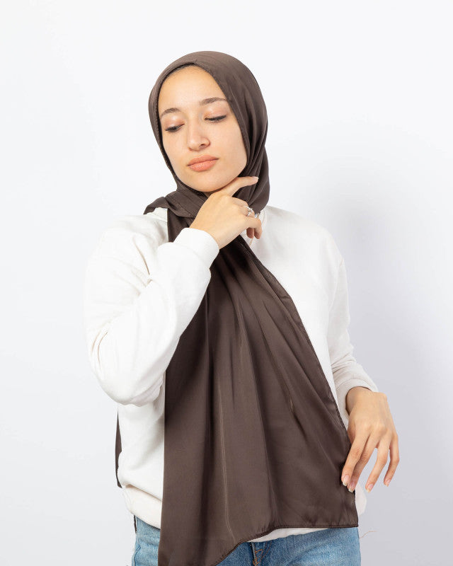 Tie Shop | Plain Satin Scarf	طرحة ستان - ايشارب ستان