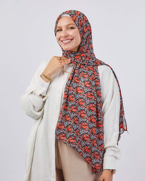 Tie Shop | Printed Crepe Chiffon	طرحة شيفون - ايشارب شيفون