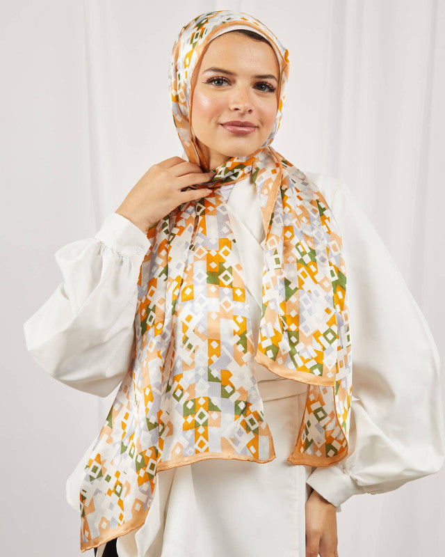 Tie Shop | Snow Crystals طرحة حرير- ايشارب حرير