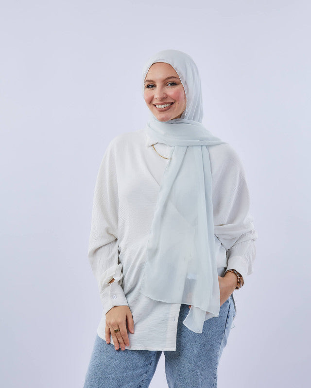 Tie Shop | Plain Crinkled Chiffon طرحة شيفون سادة  