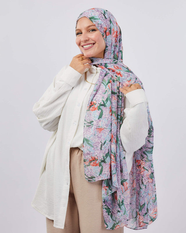 Tie Shop | Printed Crepe Chiffon	طرحة شيفون - ايشارب شيفون