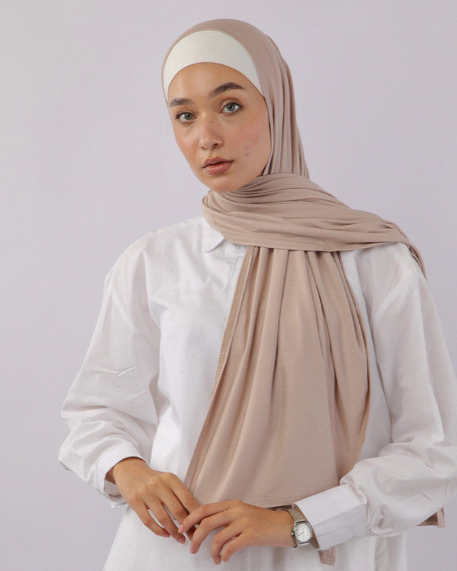 Tie Shop | Cotton Lycra Scarf	طرحة قطن ليكرا سادة - ايشارب قطن ليكرا 