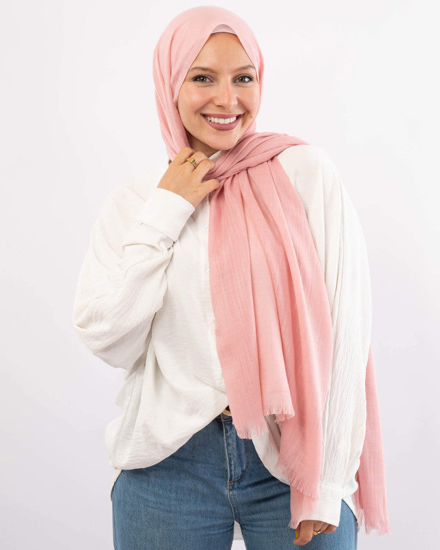 Plain Linen Scarf	طرحة قطن  - ايشارب قطن