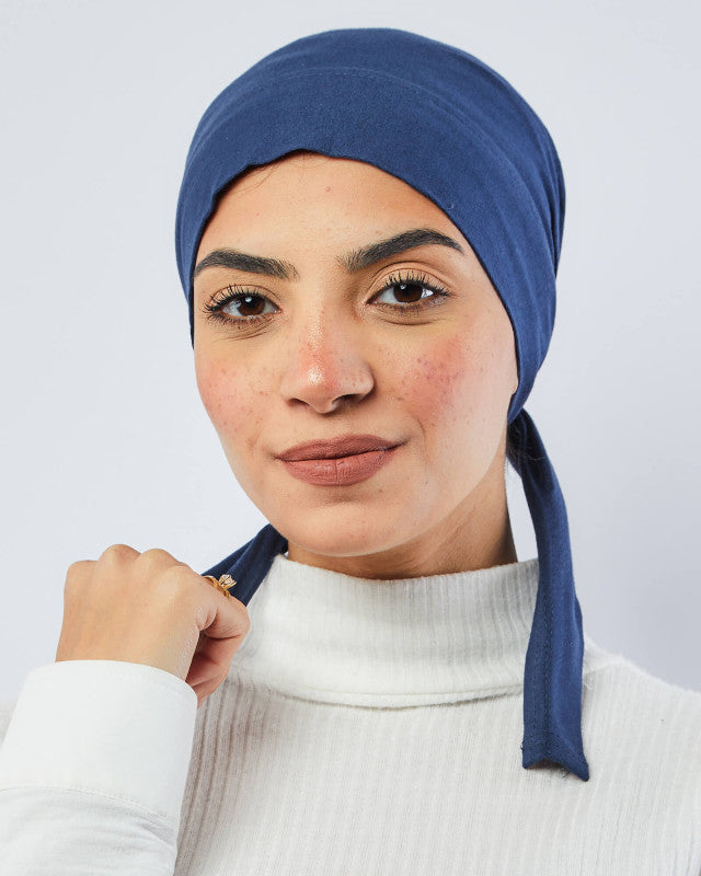 Tie Shop | Cotton Bonnet With Ribbon	بونية قطن  - بونية تحت الطرحة - بونية تحت الحجاب - بونية تحت الايشارب