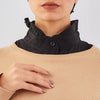 Flower Chemise Collar - Black