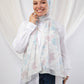 Tie Shop | Blue Carnation طرحة ستان - ايشارب ستان