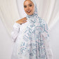 TieShop Scarf Abstract Cashmere, blue, pink, white, Tie Shop Egypt