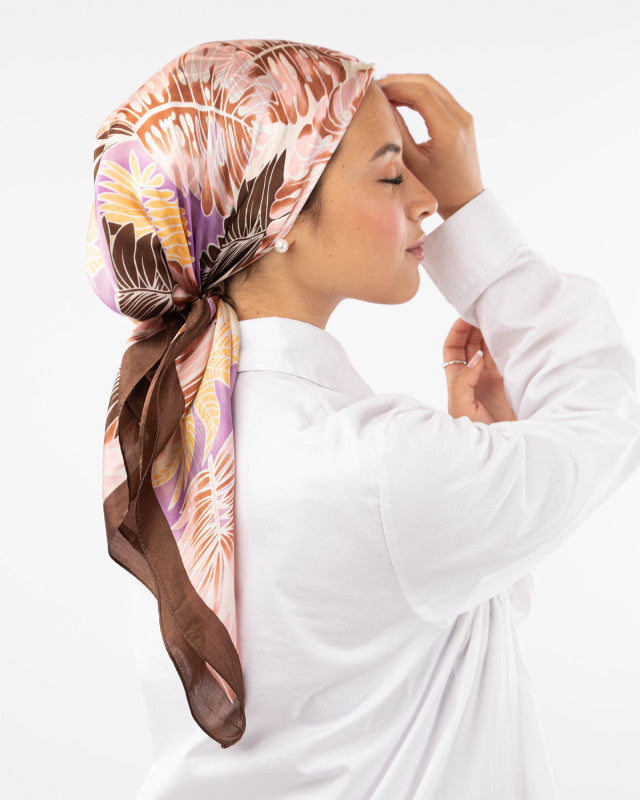 Tie Shop | Square Silk Satin Scarf	ايشارب حرير مربع