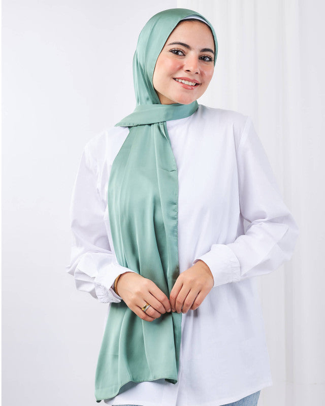 Tie Shop | Plain Satin Scarf	طرحة ستان - ايشارب ستان