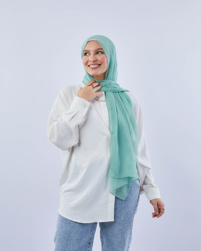 Tie Shop | Plain Crinkled Chiffon طرحة شيفون سادة  