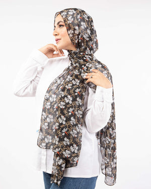 Tie Shop | Printed Crinkled Chiffon	طرحة شيفون - ايشارب شيفون