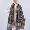 Pashmina Shawl - Black - Rose