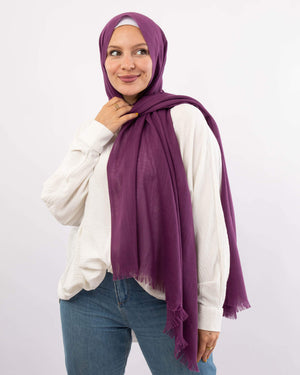 Plain Linen Scarf	طرحة قطن  - ايشارب قطن